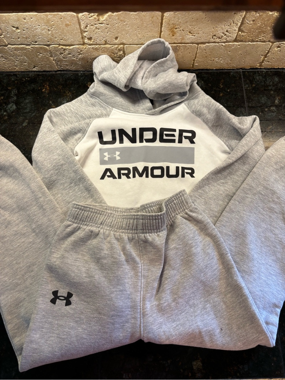 Under Armour Gray Hoodie & Sweatpants Set Little Boys BUNDLE